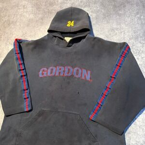 Vintage Jeff Gordon 24 NASCAR Racing Pullover Hoodie Navy Blue Men's‎ Size L